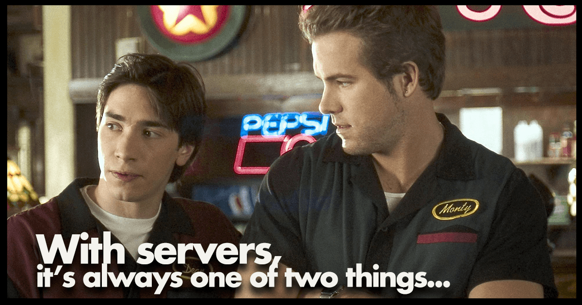 Waiting server illustration