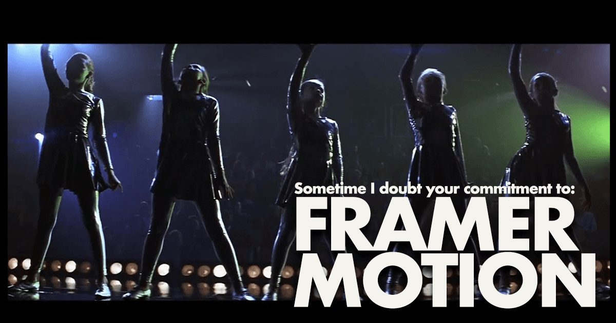 Sometimes I Doubt Your Commitment to Framer Motion main image